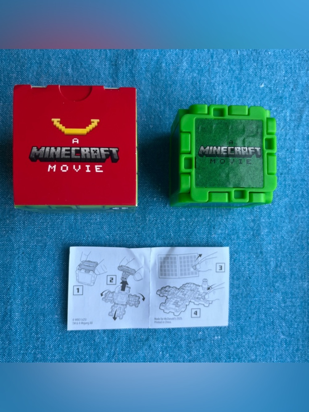 Minecraft "Grass block & Llama" toy
- McDonalds Happy Meal (Minecraft movie)